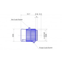 1/3-inch 8.0mm F1.2 0.1m MOD Manual Iris Lens